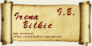 Irena Bilkić vizit kartica